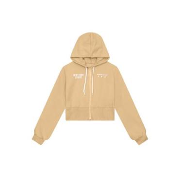 Imagem de Jaqueta cropped teen menina de moletom Brandili Young, Amarelo, 18
