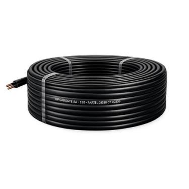 Imagem de 100 mt cabo telefone fe 100 externo preto star - STAR BRAZIL