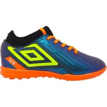 Imagem de Chuteira Infantil Menino Esportiva Futebol Society Grama Sintética Jogo Treino Umbro Ux...