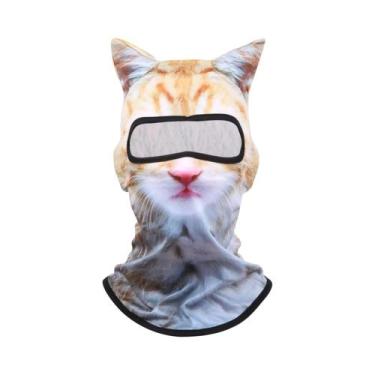 Imagem de Máscara Balaclava 3D Com Rosto De Gato Para Motocicleta, Motocross, Es