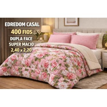 Imagem de Edredom Casal Queen Dupla Face 400 Fios Fofinho e Macio 2,40x2,20 Cobe