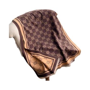 Imagem de Elegante Xale De Imitação De Cashmere Com Padrão Jacquard, Cachecol Qu