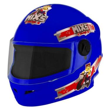 Imagem de Capacete Infantil Mixs Start Blocks Fechado 54 Azul