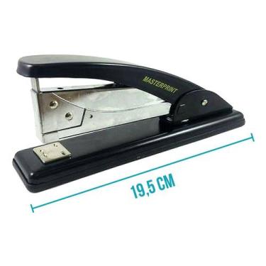 Imagem de Grampeador Grande de Metal 19,5cm Grampos 26/6 para até 25 Folhas MP40