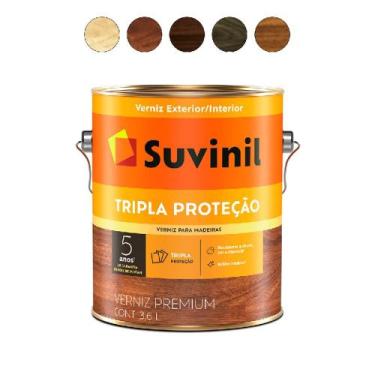 Imagem de Verniz tripla proteção madeira base d'água brilhante 3,6lt - 000075