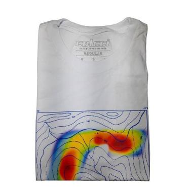 Imagem de Camiseta Masculina Colcci Manga Curta Heat Colors, Branco, G