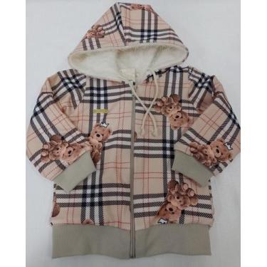 Imagem de Casaco Estampado Forrado Pelo Luxo Menina Capuz Lessa 8446.1 - Lessa K