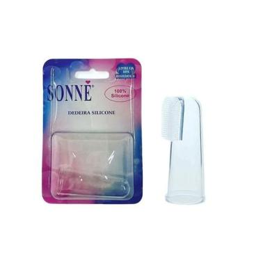 Imagem de Escova Massageadora Mordedor Dedeira de Silicone Bebês - Sonne
