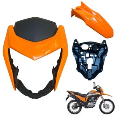 Imagem de Kit Carenagem Frontal Nxr Bros 160 modelo 2016 Até 2021 Máscara do Far