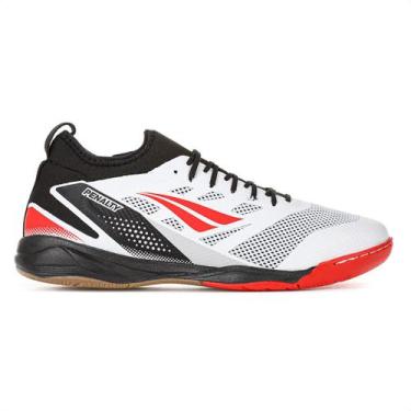 Imagem de Chuteira Penalty Futsal Max 500 Locker Y-3 Branco Preto e Vermelho - M