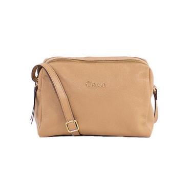 Imagem de Bolsa classe couro transversal feminina 2870 cb03 nude