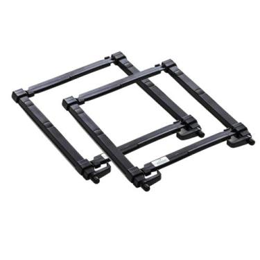 Imagem de Suporte Mesa Notebook Regulável Ergonômico Kit 2 Peças Preta - Reliza