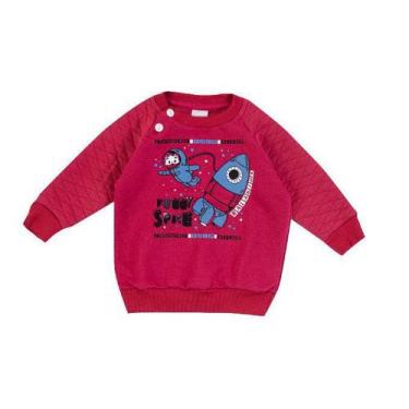 Imagem de Conjunto Casaco raglan moletom com mangas infantil bebê Ralakids, GG