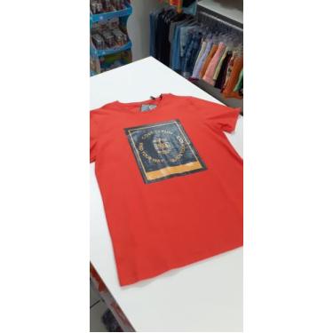 Imagem de Camiseta estampada masculina laranja - Colccifun