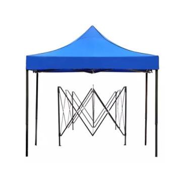 Imagem de Tenda Gazebo Azul 2x2 Sanfonada Aço Galvanizado - N/A