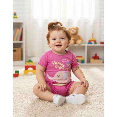 Imagem de Macacão Bebê Menina 100% Algodão Malwee Kids, Modelo 01, GG