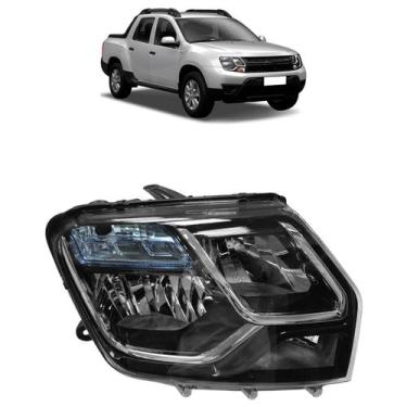 Imagem de Farol Dianteiro Duster Oroch 2016 A 2017 Máscara Negra - Automotive Im