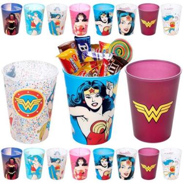 Imagem de Kit 25 Copos Mulher Maravilha para Doces e Lembranças de Festa - Plasú