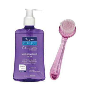 Imagem de Kit Skin Care Escova e Sabonete Líquido Nupill Limpeza Facial Firmness