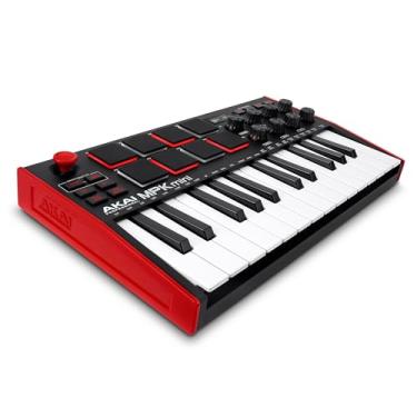 Imagem de Akai Professional MPK Mini MK3 - Controlador de Teclado MIDI USB com 25 Teclas, 8 Pads de Bateria Iluminados, 8 Knobs, Software de Produção Musical e Pacote de Sons da Native Instruments