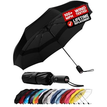 Imagem de Guarda-chuva Repel Umbrella pequeno, portátil, compacto, leve e automático, Preto, Clássico