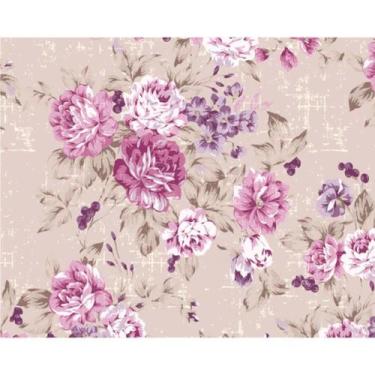 Imagem de Papel Presente Bobina Couché 60CM Modelo 361 Floral - 100 Metros - VMP