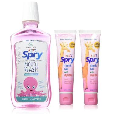 Imagem de Enxaguante Bucal Spry Infantil Sabor Chiclete 473 ml + Gel Dental 2  6