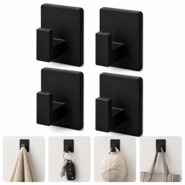 Imagem de Kit 4 Gancho Adesivo Parede Banheiro Cozinha Quarto Pendurar Toalha 3M