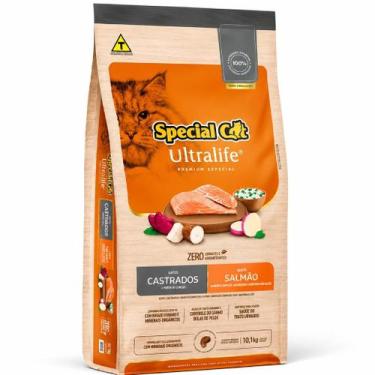 Imagem de Ração Special Cat Ultralife Gatos Castrados Salmão 10,1kg Premium Espe