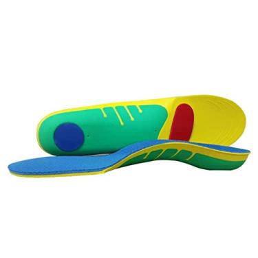 Imagem de dailymall Palmilhas para suporte de arco e palmilhas para fascite plantar unissex pés chatos P/G, Azul, Small