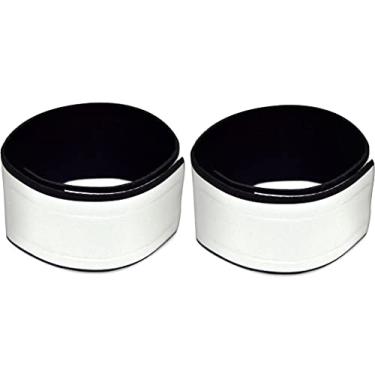 Imagem de Tornozeleiras refletivas: Impressionante visibilidade de mais de 1.000 pés com área refletiva muito grande para segurança durante a noite - brilhante, confortável, neoprene - tiras para ciclismo,