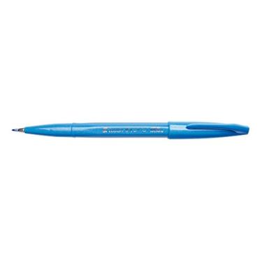 Imagem de Pentel Caneta Fude Touch, azul celeste, caneta de feltro como pincelada (SES15C-S)