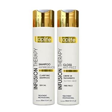 Imagem de Kit Escova Progressiva Infusion Therapy Toplife Profissional 2x300ml