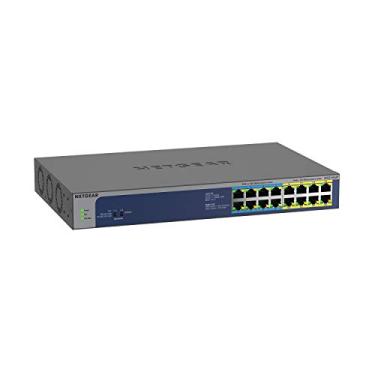 Imagem de NETGEAR Switch PoE não gerenciado Gigabit Ethernet de 16 portas (GS516UP) - com 8 x PoE+ e 8 x Ultra60 PoE++ @ 380W, Desktop ou Montagem em rack, e proteção vitalícia limitada