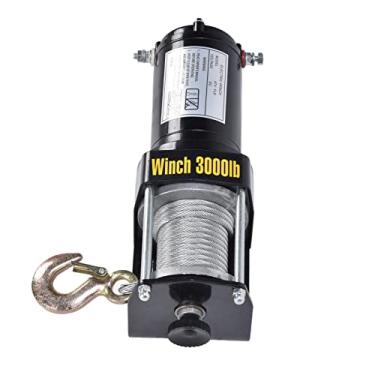 Imagem de Guincho elétrico, forte resistência à tração antiderrapante, kit de guinchos elétricos com terminal de núcleo de cobre antiderrapante, baixa resistência com gancho de liga de aço para reboque para caminhão para quadriciclo