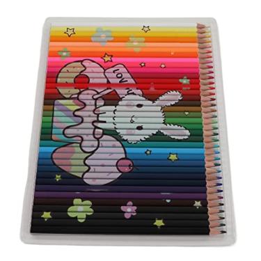 Imagem de Lápis de cor de grafite, cores brilhantes coloração uniforme bonito padrão quebra-cabeça lápis de cor design de quebra-cabeça para grafite para ilustrações para colorir