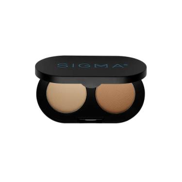 Imagem de Sigma Beauty Color + Shape Brow Powder Duo - Paleta de sobrancelhas naturais e definidas - Pó escuro e claro para tonalizar e realçar - vegano, sem parabenos, maquiagem de sobrancelhas sem sulfato -