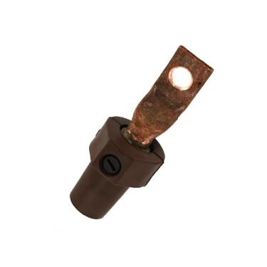 Imagem de Leviton 16F22-H 16-Series Cone Nose, fêmea, conector de terminal, grau comercial, conector tipo cam, marrom