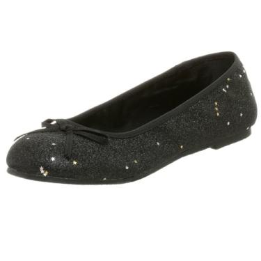 Imagem de UNIONBAY Sapatilha infantil Cynthia-g Glitter Ballet infantil, Glitter preto, 2.5 Little Kid
