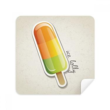 Imagem de Laranja, amarelo, verde, picolé, doce, sorvete, óculos, pano de limpeza, tecido de camurça, pacote com 2