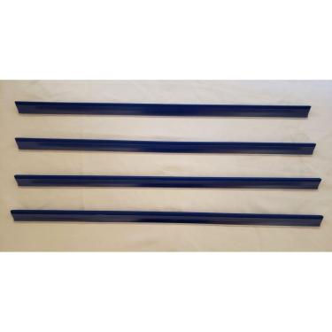 Imagem de Porta Etiqueta Bandeja Gondola LX 92 cm Azul KIT25