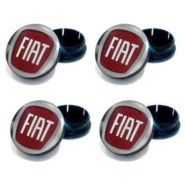 Imagem de Jogo 4 Calota Centro Roda Fiat Siena Vermelho