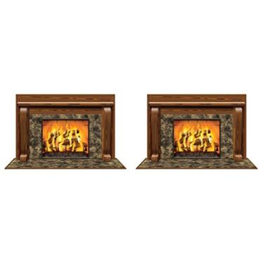 Imagem de Beistle Lareira Insta-View 2 peças, multicolorido