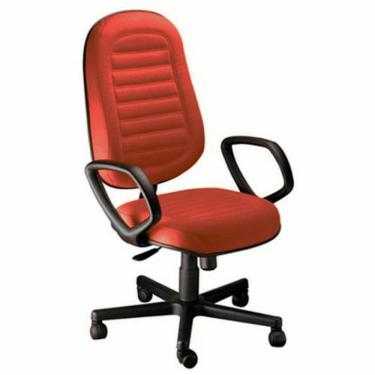 Imagem de Cadeira Presidente Gomada Com Braços Linha Blenda Vermelho