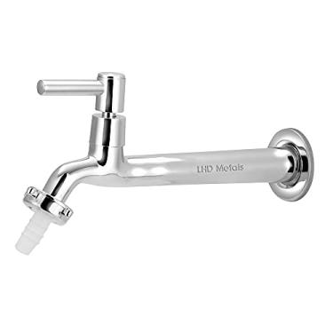 Imagem de Torneira Tanque/jardim Reta C/bico Parede Metal 22cm 1/4v