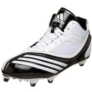 Imagem de adidas Tênis de futebol masculino Scorch Thrill Mid D, Preto/branco e prata metálica., 11.5