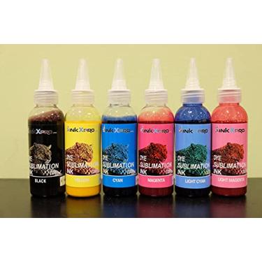 Imagem de INKXPRO Marca 6 x 100 ml Professional True Color Sublimation refil para impressoras Artisan 1430, 50, 837, 730 1400 (apenas para impressão por sublimação)