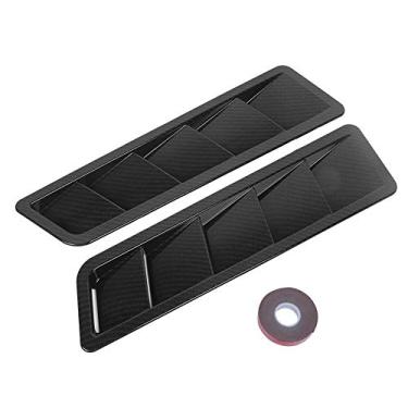 Imagem de Painel de entrada de ar para capô, capa de ventilação de ar ABS para capô do motor do carro Painel de cobertura de ventilação de refrigeração Acessório exterior (fibra de carbono)