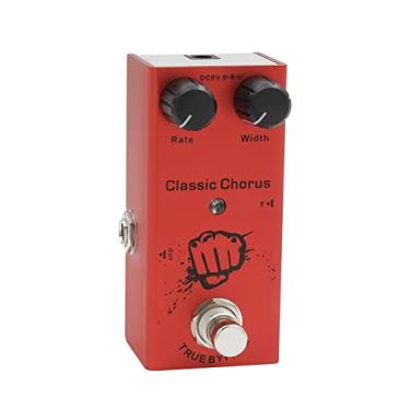 Imagem de Qudai EF-05 Pedal de efeito de guitarra elétrica portátil Mini pedal de efeito de guitarra elétrica simples com desvio verdadeiro - refrão clássico (vermelho)