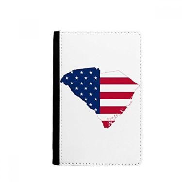 Imagem de Carolina America USA Mapa Estrelas Listras Bandeira Passaporte Notecase Burse Carteira Capa Cartão Bolsa, Multicolor